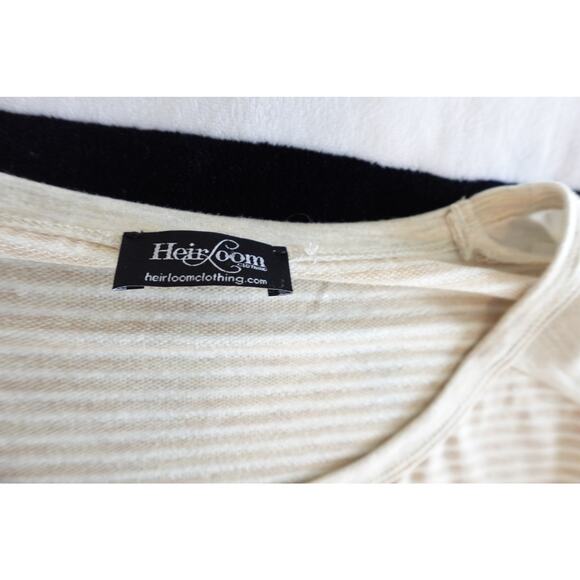 FLASH SALE 🍒 tunic top Oatmeal and white striped size XXL - Picture 6 of 12